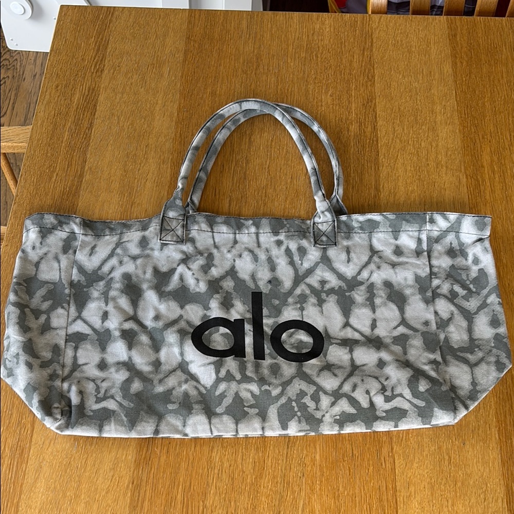 Alo Gray and Black Tote Bag